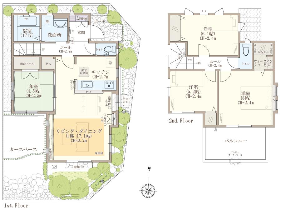 Floor plan. ( [17 Building] ), Price 39,800,000 yen, 4LDK, Land area 103.5 sq m , Building area 97.4 sq m