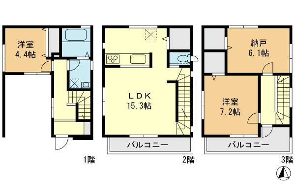 Floor plan. 25,800,000 yen, 2LDK + S (storeroom), Land area 55.01 sq m , Building area 99.48 sq m