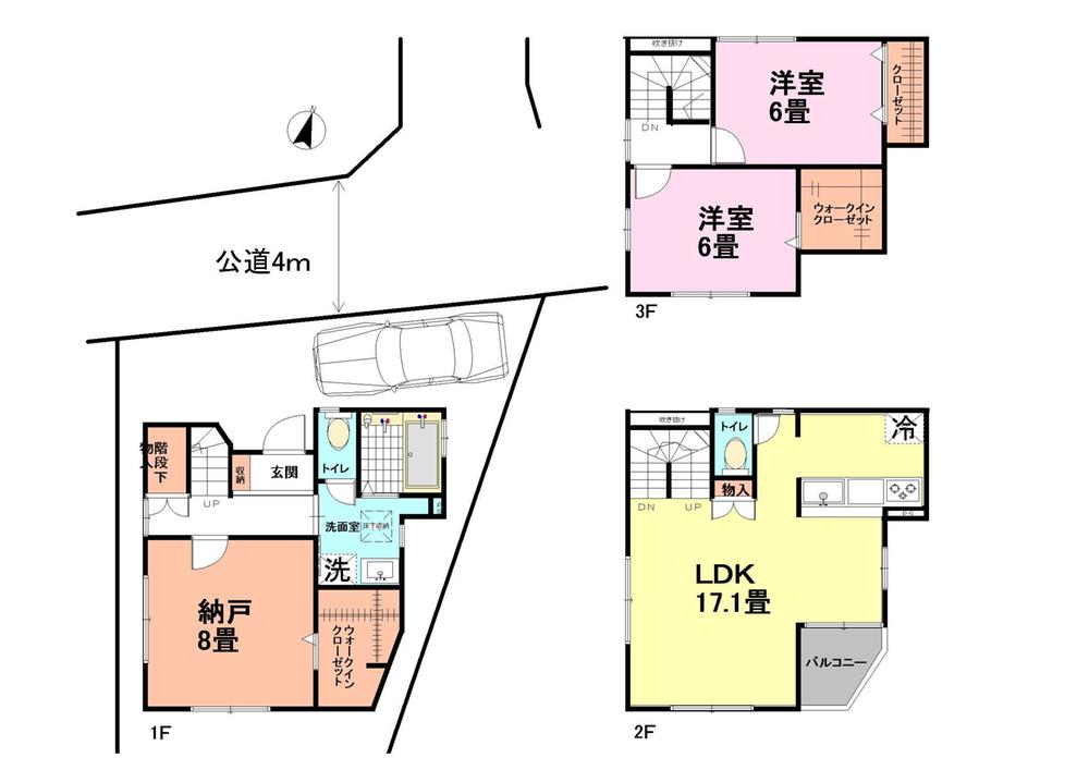 Floor plan. 31,800,000 yen, 2LDK + S (storeroom), Land area 72.76 sq m , Building area 96.98 sq m