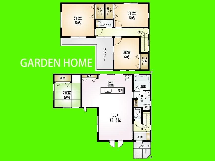 Floor plan. 31,800,000 yen, 4LDK, Land area 122.1 sq m , Easy Floor-to-use and building area 102.68 sq m per day is worth a look