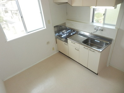 Kitchen. It is bright and airy kitchen has a window