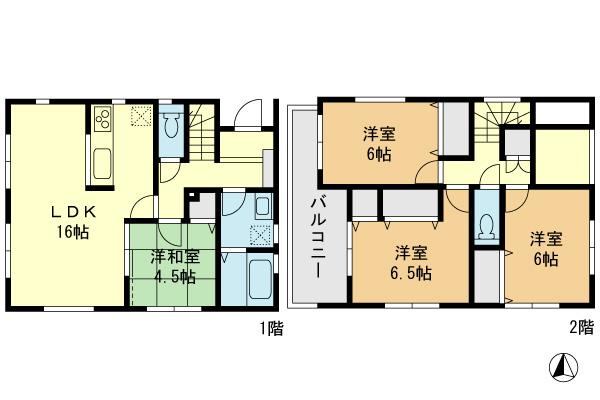 Compartment figure. 28.8 million yen, 4LDK, Land area 91.6 sq m , Building area 94.39 sq m