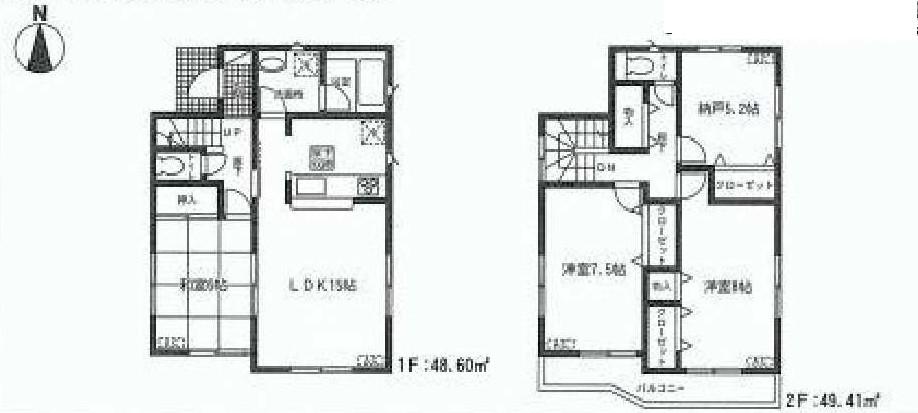 Floor plan. 28.8 million yen, 3LDK + S (storeroom), Land area 100.09 sq m , Building area 98.01 sq m