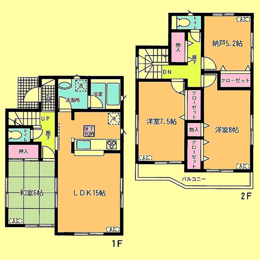 Floor plan. Price 28.8 million yen, 4LDK, Land area 100.09 sq m , Building area 98.01 sq m