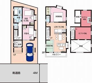 Compartment figure. Land price 9.8 million yen, Land area 69.01 sq m