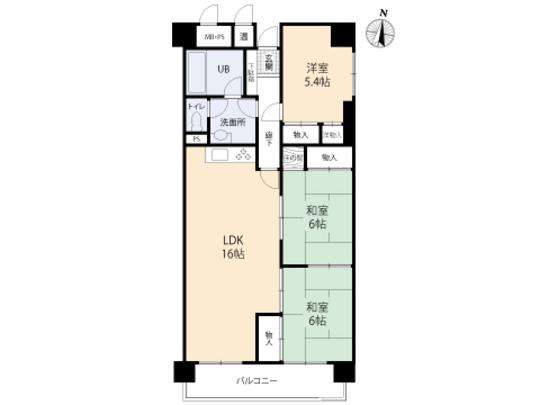 Floor plan. 3LDK, Price 10.5 million yen, Footprint 75.6 sq m , Balcony area 7.55 sq m floor plan