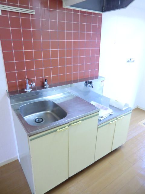 Kitchen. Clean kitchen. Moreover, it is spacious you sure you want usability.