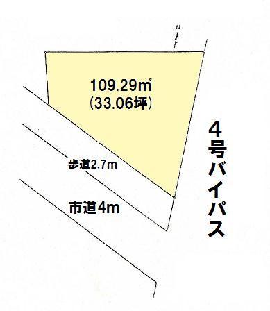 Compartment figure. Land price 15.8 million yen, Land area 109.29 sq m