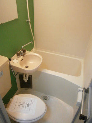 Bath. Green is the bathroom of the accent color