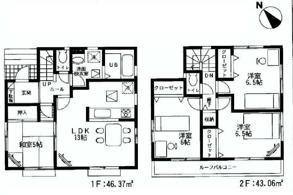 Floor plan. 27,900,000 yen, 4LDK, Land area 100 sq m , Building area 89.43 sq m