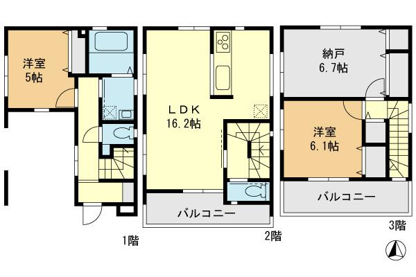 Floor plan. 23.8 million yen, 2LDK+S, Land area 57.87 sq m , Building area 99.25 sq m