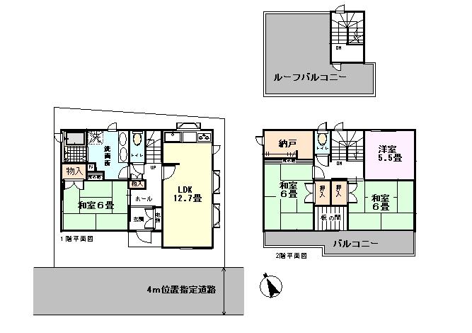 Floor plan. 19.5 million yen, 4LDK + S (storeroom), Land area 92.47 sq m , Building area 102.52 sq m