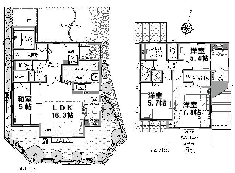 Floor plan. (1 Building), Price 34,800,000 yen, 4LDK, Land area 115.73 sq m , Building area 97.62 sq m
