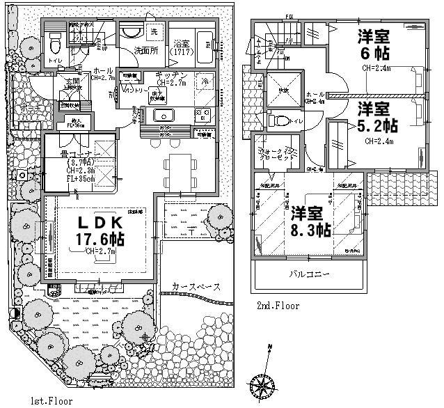 Floor plan. (4 Building), Price 38,800,000 yen, 3LDK, Land area 115.73 sq m , Building area 97.5 sq m