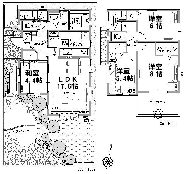 Floor plan. (5 Building), Price 36,800,000 yen, 4LDK, Land area 115.72 sq m , Building area 94.65 sq m