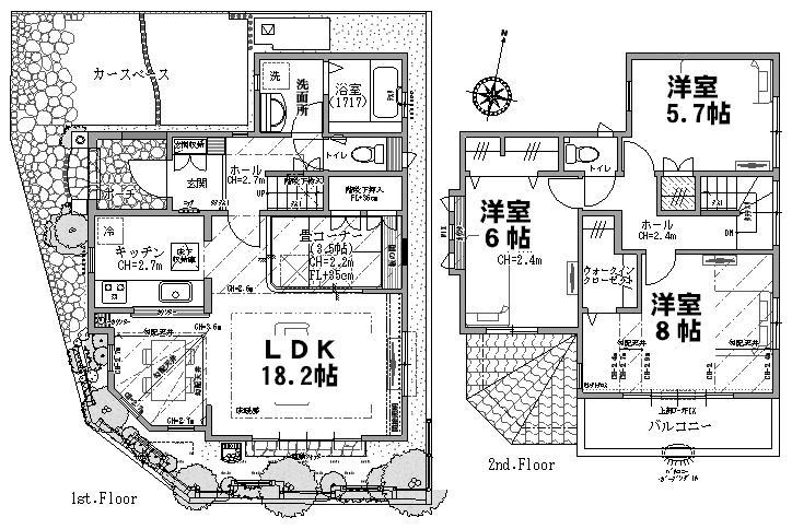 Floor plan. (9 Building), Price 31,800,000 yen, 3LDK, Land area 101.25 sq m , Building area 98.85 sq m