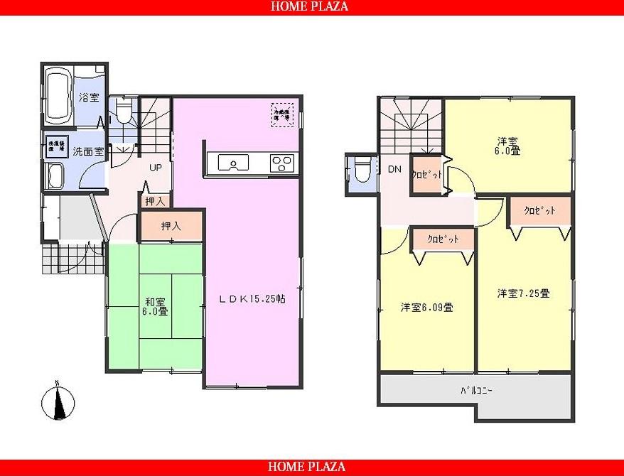 Floor plan. (3 Building), Price 27,800,000 yen, 4LDK, Land area 138.71 sq m , Building area 96.05 sq m