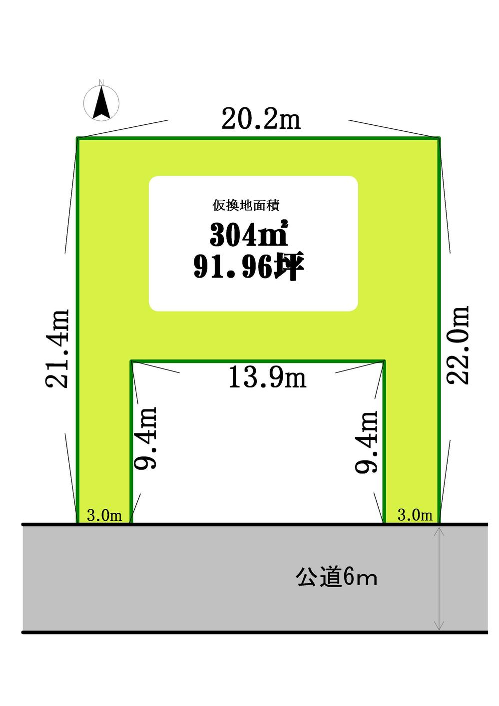 Compartment figure. Land price 41.4 million yen, What order architecture How about in the land area 304 sq m present situation vacant lot your favorite manufacturer. 