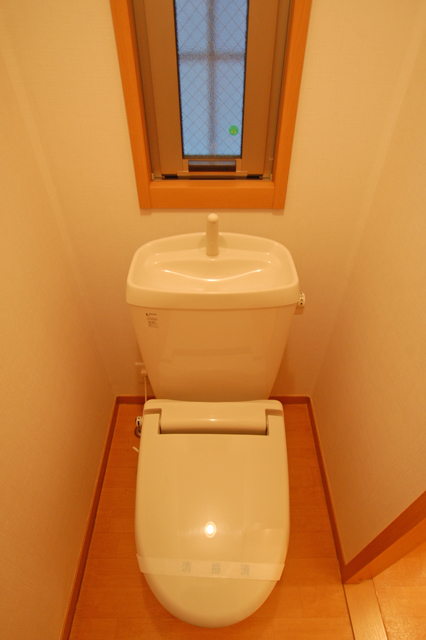 Toilet. Toilet clean impression Pat ventilation with windows! 