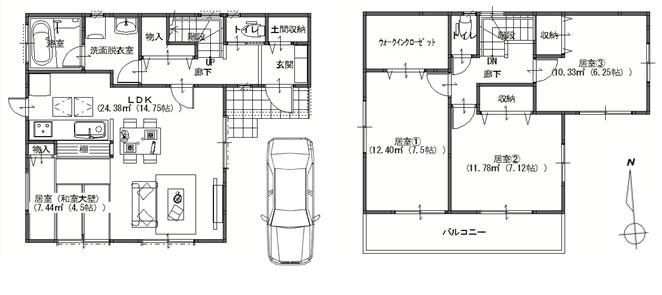 Building plan example (floor plan). Building plan example