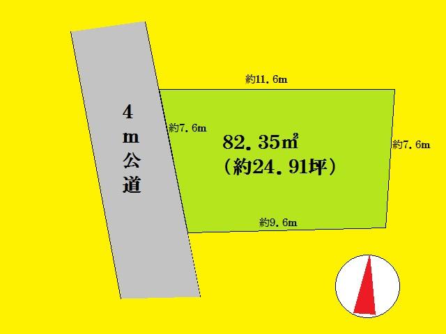 Compartment figure. Land price 15.4 million yen, Land area 82.35 sq m