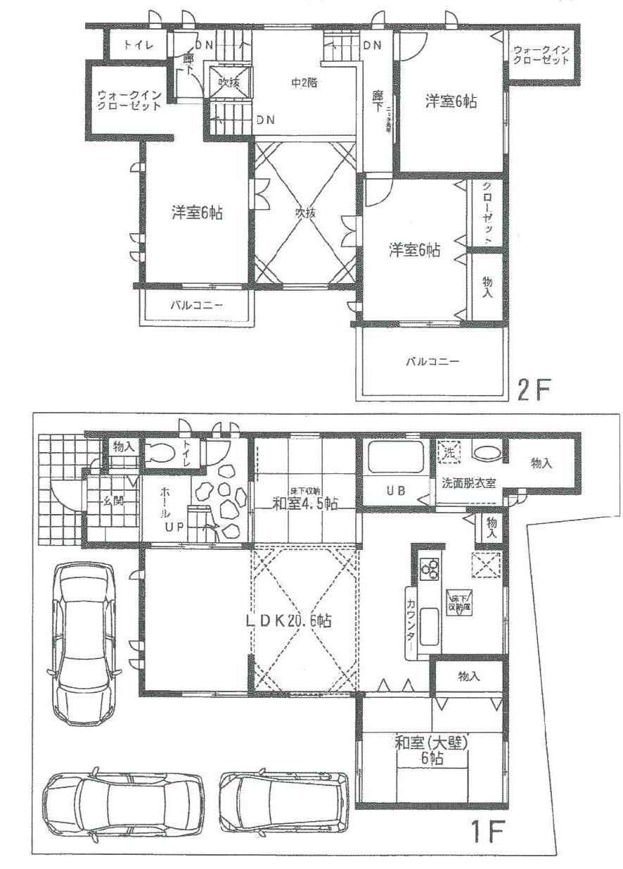 Floor plan. 34,800,000 yen, 4LDK + 3S (storeroom), Land area 145.79 sq m , Building area 122.34 sq m