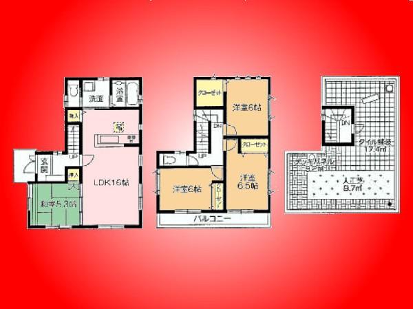 Floor plan. 29,800,000 yen, 4LDK, Land area 100 sq m , Building area 100.6 sq m