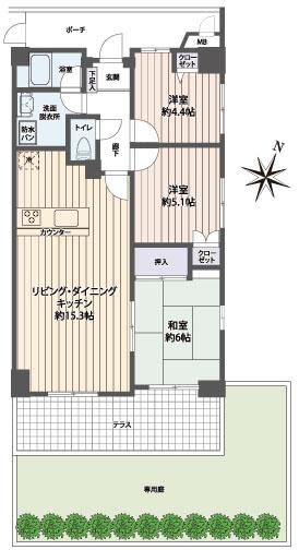 Floor plan. 3LDK, Price 18,800,000 yen, Occupied area 69.47 sq m