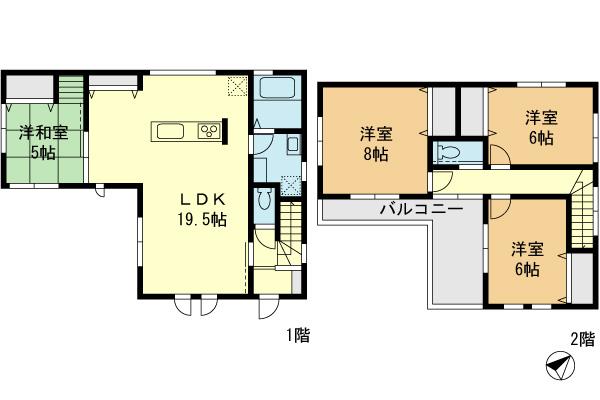 Floor plan. 31,800,000 yen, 4LDK, Land area 122.1 sq m , Building area 102.68 sq m