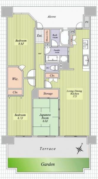 Floor plan. 3LDK, Price 24,900,000 yen, Occupied area 85.41 sq m , Balcony area 16.2 sq m