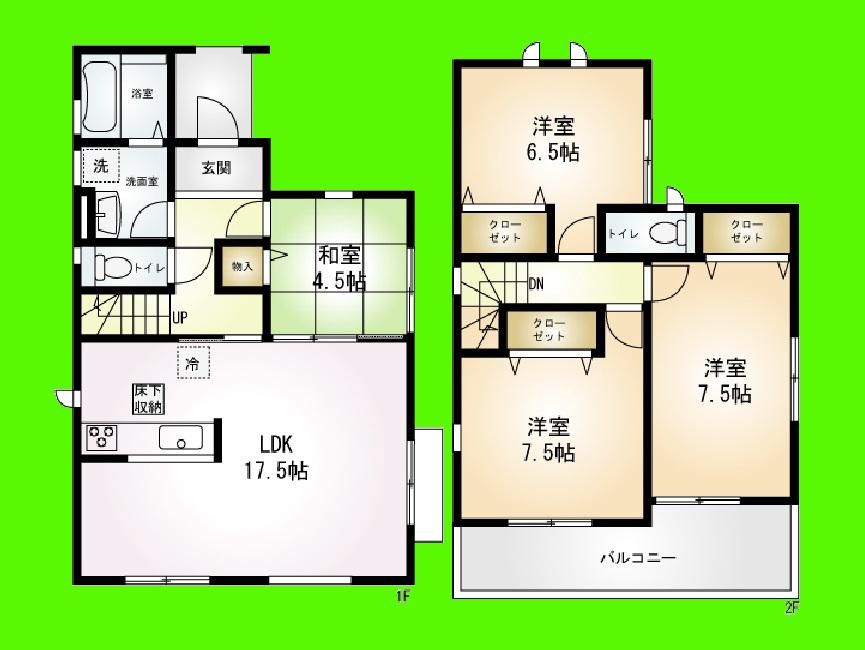 Floor plan. Price 28.8 million yen, 4LDK, Land area 120.06 sq m , Building area 99.36 sq m