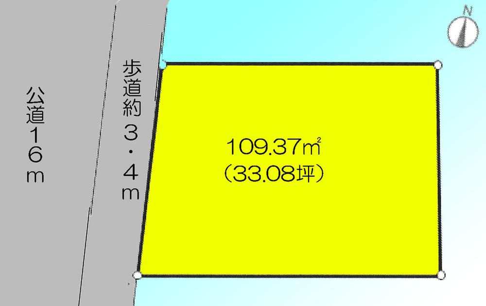 Compartment figure. Land price 25,800,000 yen, Land area 109.37 sq m