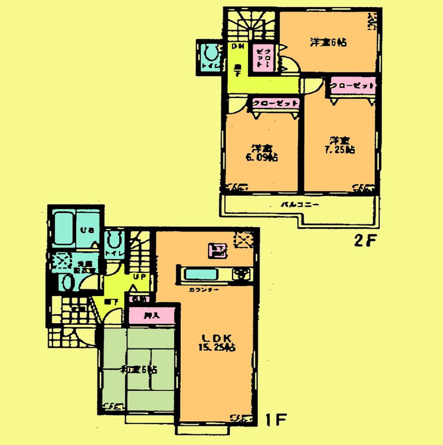 Floor plan. Price 27,800,000 yen, 4LDK, Land area 138.71 sq m , Building area 96.05 sq m