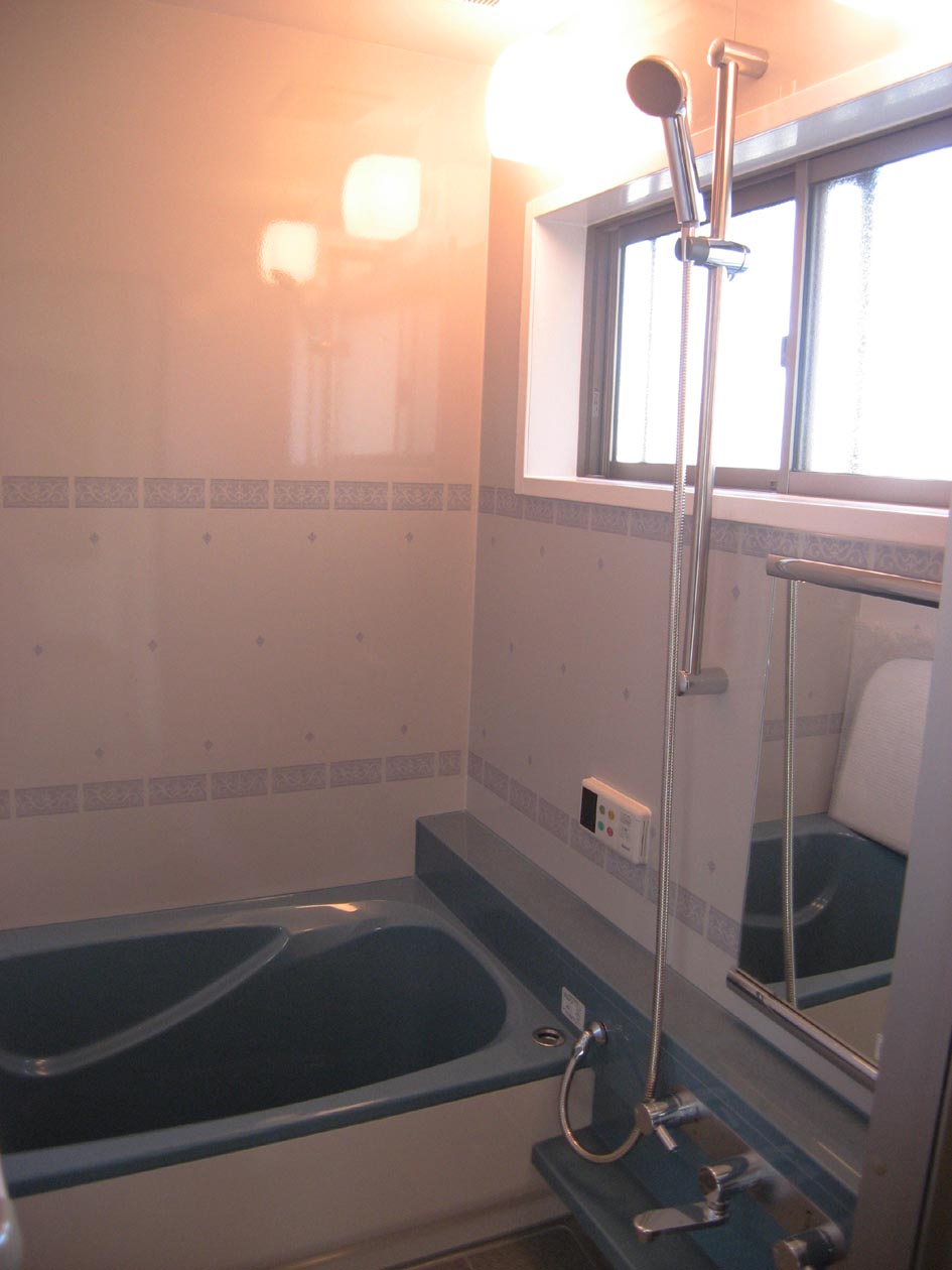 Bath. Bright bathroom of with window