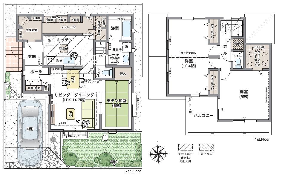 Floor plan. (6 Building), Price 48,800,000 yen, 3LDK, Land area 115.75 sq m , Building area 102.26 sq m