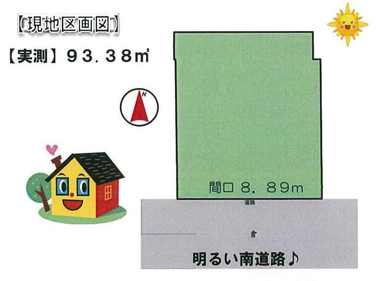 Compartment figure. Land price 18.5 million yen, Land area 93.38 sq m