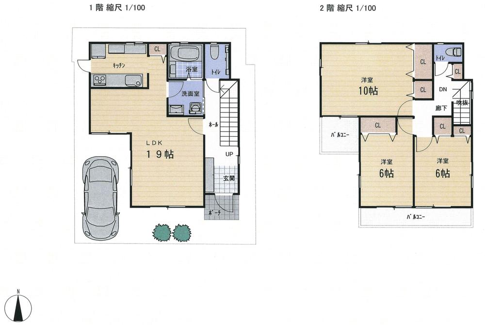 Building plan example (floor plan). Is a reference floor plan Living comfortably of 3LDK