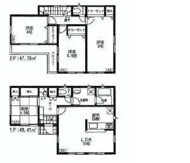 Floor plan. (3 Building), Price 28.8 million yen, 4LDK, Land area 120.11 sq m , Building area 97.2 sq m
