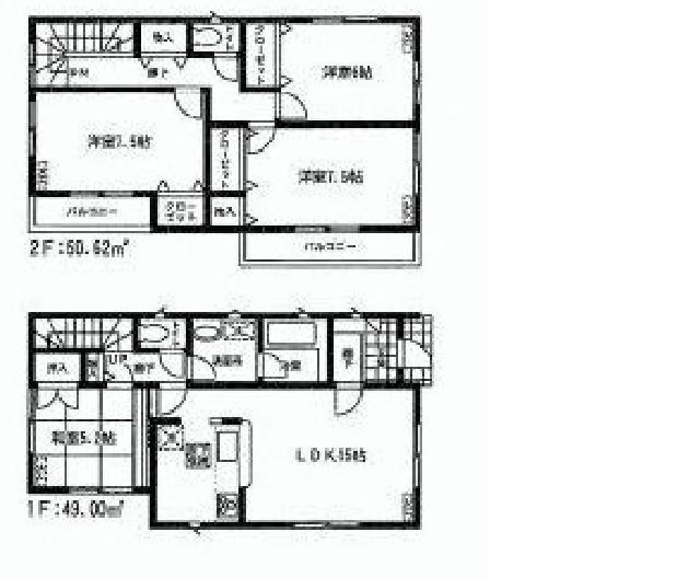 Floor plan. (7 Building), Price 29,800,000 yen, 4LDK, Land area 120.11 sq m , Building area 99.62 sq m