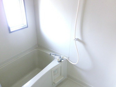 Bath. Bright has a window in the bathroom