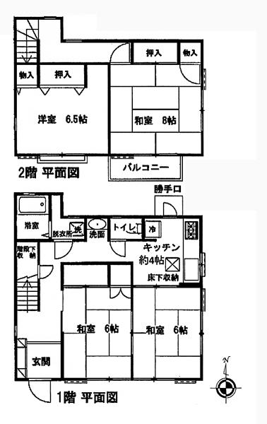 Floor plan. 19,800,000 yen, 4K, Land area 77.53 sq m , Building area 84.44 sq m floor plan
