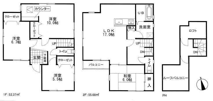 Floor plan. 28.8 million yen, 4LDK, Land area 100.8 sq m , Building area 108.05 sq m