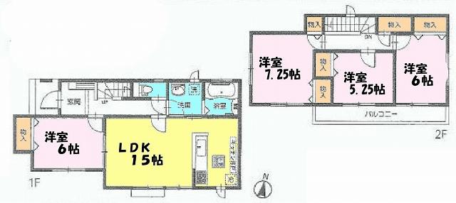 Floor plan. 27,800,000 yen, 4LDK, Land area 110.58 sq m , 4LDK to flexibly cope with the building area 96.05 sq m various family structure