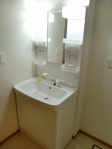 Wash basin, toilet. Because the shower with vanity, Cleaning is also convenient