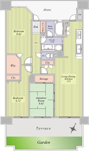 Floor plan. 3LDK, Price 24,900,000 yen, Occupied area 85.41 sq m , Good Floor balcony area 16.2 sq m usability