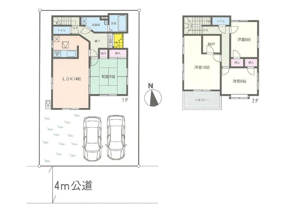 Floor plan. 28.8 million yen, 4LDK + S (storeroom), Land area 132.38 sq m , Building area 113.16 sq m