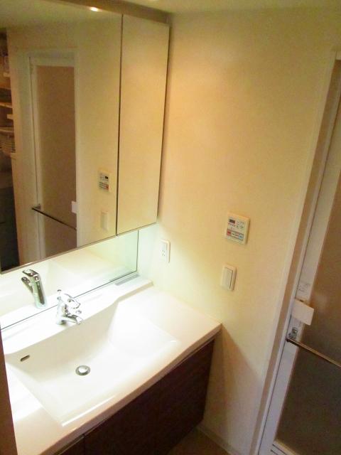 Wash basin, toilet. Storage rich washbasin!