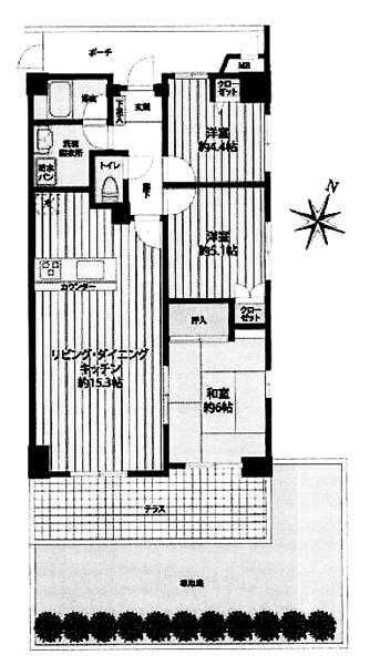 Floor plan. 3LDK, Price 18,800,000 yen, Occupied area 69.47 sq m , Balcony area 11.51 sq m floor plan