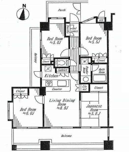 Floor plan. 4LDK, Price 19,980,000 yen, Occupied area 73.21 sq m , Good Floor balcony area 23.36 sq m usability