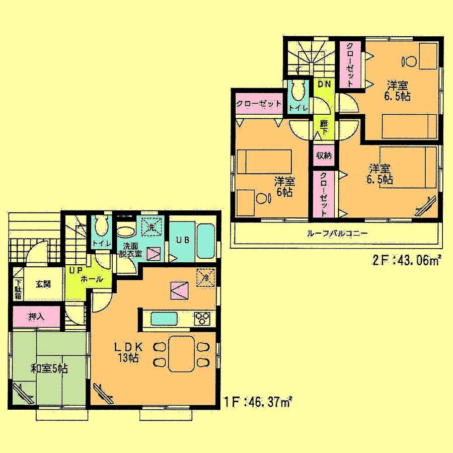 Floor plan. 27,900,000 yen, 4LDK, Land area 100 sq m , Building area 89.43 sq m located view in addition to this, It will be provided by the hope of design books, such as layout. 